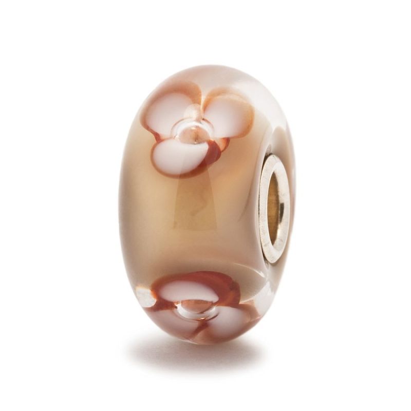 KORALIK Trollbeads, Cappuccino Flower Bead