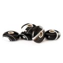 KORALIK Trollbeads, Black Striped Onyx