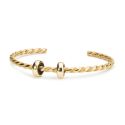 BRANSOLETA Trollbeads,Twisted Gold Plated Bangle M