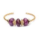 BRANSOLETA Trollbeads,Twisted Gold Plated Bangle M