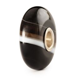 KORALIK Trollbeads, Black Striped Onyx